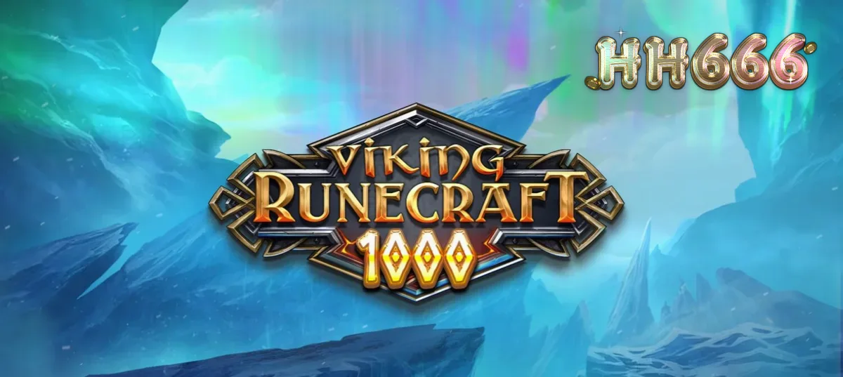 Cenário épico de Viking Runecraft 1000 com deuses nórdicos e grade de jogo